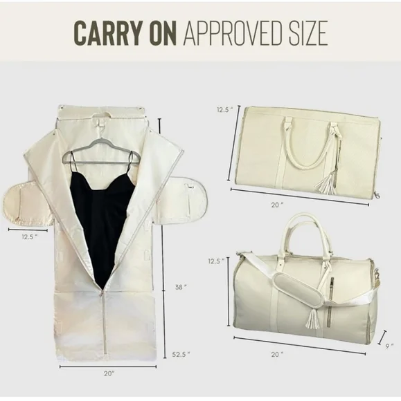 Elegant White Duffel Bag - Picture 3 of 6